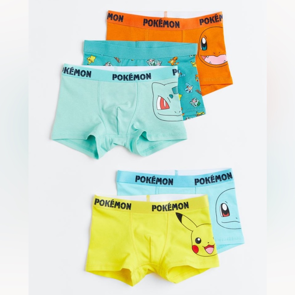 H&M Kids Pokemon Underwear 5 Pack Size 8 - 10